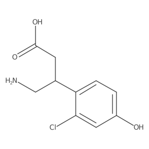 4-Amino-3-(2-chloro-4-hydroxyphenyl)butanoic acid结构式
