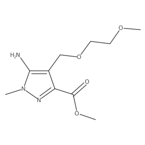 methyl 5-amino-4-[(2-methoxyethoxy)methyl]-1-methyl-1H-pyrazole-3-carboxylate结构式