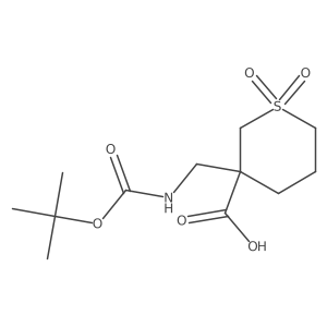 3-({[(Tert-butoxy)carbonyl]amino}methyl)-1,1-dioxo-1lambda6-thiane-3-carboxylic acid Structure