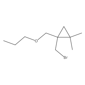 1-(Bromomethyl)-2,2-dimethyl-1-(propoxymethyl)cyclopropane Structure