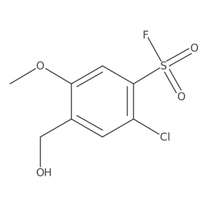 2-Chloro-4-(hydroxymethyl)-5-methoxybenzene-1-sulfonyl fluoride Structure