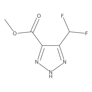 methyl 5-(difluoromethyl)-2H-triazole-4-carboxylate结构式