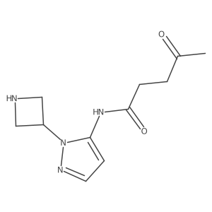 N-[1-(azetidin-3-yl)-1H-pyrazol-5-yl]-4-oxopentanamide Structure