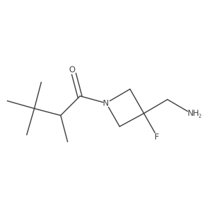 1-[3-(Aminomethyl)-3-fluoroazetidin-1-yl]-2,3,3-trimethylbutan-1-one结构式