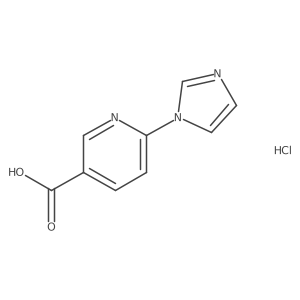 6-(1H-imidazol-1-yl)pyridine-3-carboxylic acid hydrochloride Structure