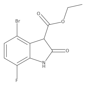 ethyl 4-bromo-7-fluoro-2-oxo-2,3-dihydro-1H-indole-3-carboxylate Structure