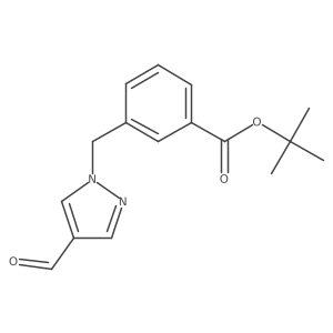 tert-butyl 3-[(4-formyl-1H-pyrazol-1-yl)methyl]benzoate Structure