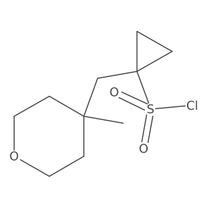 1-[(4-Methyloxan-4-yl)methyl]cyclopropane-1-sulfonyl chloride Structure