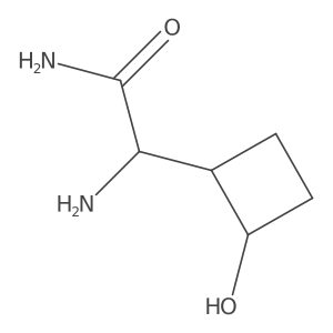 2-Amino-2-(2-hydroxycyclobutyl)acetamide结构式