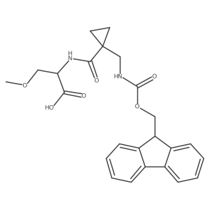 (2S)-2-({1-[({[(9H-fluoren-9-yl)methoxy]carbonyl}amino)methyl]cyclopropyl}formamido)-3-methoxypropanoic acid Structure