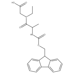 2-[(2R)-N-ethyl-2-({[(9H-fluoren-9-yl)methoxy]carbonyl}amino)propanamido]acetic acid Structure