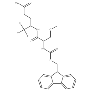 (4S)-4-[(2S)-2-({[(9H-fluoren-9-yl)methoxy]carbonyl}amino)-3-methoxypropanamido]-5,5,5-trifluoropentanoic acid Structure