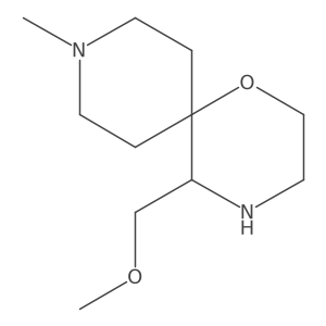 5-(Methoxymethyl)-9-methyl-1-oxa-4,9-diazaspiro[5.5]undecane结构式