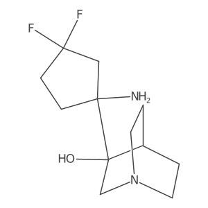 3-(1-Amino-3,3-difluorocyclopentyl)-1-azabicyclo[2.2.2]octan-3-ol结构式