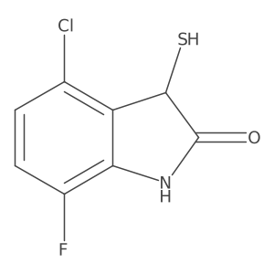 4-chloro-7-fluoro-3-sulfanyl-2,3-dihydro-1H-indol-2-one Structure