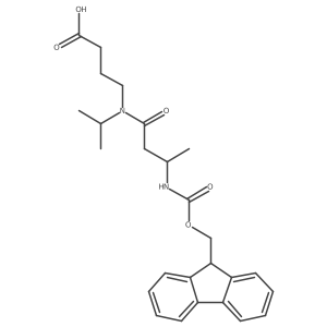 4-[3-({[(9H-fluoren-9-yl)methoxy]carbonyl}amino)-N-(propan-2-yl)butanamido]butanoic acid Structure