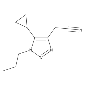 2-(5-cyclopropyl-1-propyl-1H-1,2,3-triazol-4-yl)acetonitrile Structure