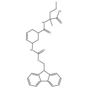 2-{[5-({[(9H-fluoren-9-yl)methoxy]carbonyl}amino)cyclohex-3-en-1-yl]formamido}-2-methylpentanoic acid Structure