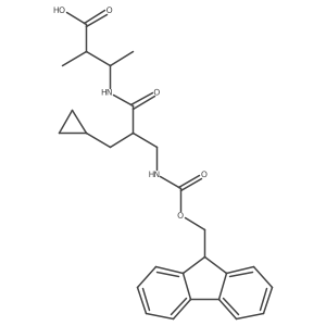 3-[2-(cyclopropylmethyl)-3-({[(9H-fluoren-9-yl)methoxy]carbonyl}amino)propanamido]-2-methylbutanoic acid Structure