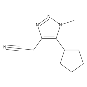 2-(5-cyclopentyl-1-methyl-1H-1,2,3-triazol-4-yl)acetonitrile Structure