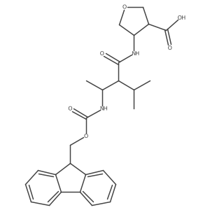 4-[3-({[(9H-fluoren-9-yl)methoxy]carbonyl}amino)-2-(propan-2-yl)butanamido]oxolane-3-carboxylic acid Structure