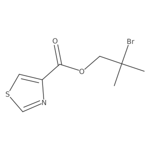 2-Bromo-2-methylpropyl 1,3-thiazole-4-carboxylate结构式