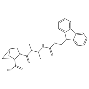 2-[3-({[(9H-fluoren-9-yl)methoxy]carbonyl}amino)-2-methylbutanoyl]-2-azabicyclo[2.1.1]hexane-1-carboxylic acid Structure