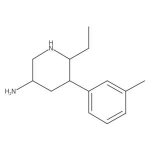 6-Ethyl-5-(3-methylphenyl)piperidin-3-amine结构式