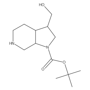 Tert-butyl rel-(3R,3AR,7AS)-3-(hydroxymethyl)-2,3,3A,4,5,6,7,7A-octahydropyrrolo[2,3-C]pyridine-1-carboxylate Structure