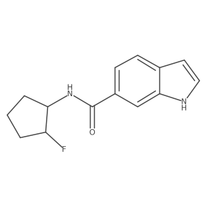 N-(2-fluorocyclopentyl)-1H-indole-6-carboxamide结构式