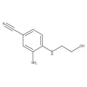 3-Amino4-(2-hydroxyethylamino)benzonitrile结构式