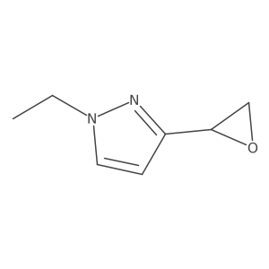 1-ethyl-3-[(2S)-oxiran-2-yl]-1H-pyrazole结构式