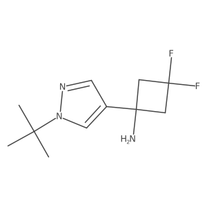 1-(1-tert-butyl-1H-pyrazol-4-yl)-3,3-difluorocyclobutan-1-amine Structure