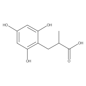 2-Methyl-3-(2,4,6-trihydroxyphenyl)propanoic acid结构式