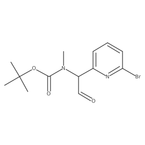 tert-butyl N-[1-(6-bromopyridin-2-yl)-2-oxoethyl]-N-methylcarbamate Structure