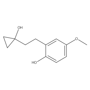 2-[2-(1-Hydroxycyclopropyl)ethyl]-4-methoxyphenol结构式