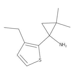 1-(3-Ethylthiophen-2-yl)-2,2-dimethylcyclopropan-1-amine Structure
