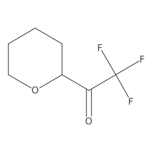 2,2,2-Trifluoro-1-(oxan-2-yl)ethan-1-one结构式