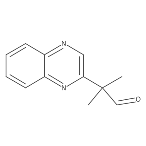 2-Methyl-2-(quinoxalin-2-yl)propanal Structure