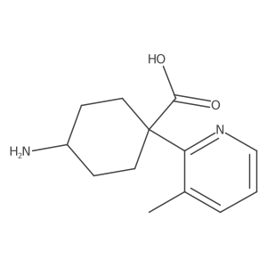 4-Amino-1-(3-methylpyridin-2-yl)cyclohexane-1-carboxylic acid Structure