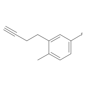 2-(But-3-yn-1-yl)-4-fluoro-1-methylbenzene结构式