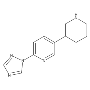 5-(piperidin-3-yl)-2-(1H-1,2,4-triazol-1-yl)pyridine结构式