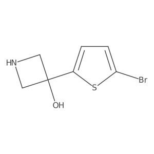 3-(5-Bromothiophen-2-yl)azetidin-3-ol结构式
