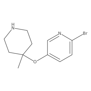 2-Bromo-5-[(4-methylpiperidin-4-yl)oxy]pyridine结构式