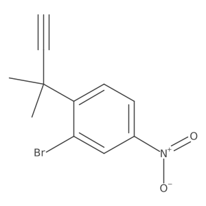 2-Bromo-1-(2-methylbut-3-yn-2-yl)-4-nitrobenzene结构式
