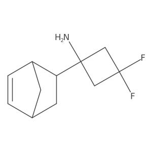 1-{Bicyclo[2.2.1]hept-5-en-2-yl}-3,3-difluorocyclobutan-1-amine Structure