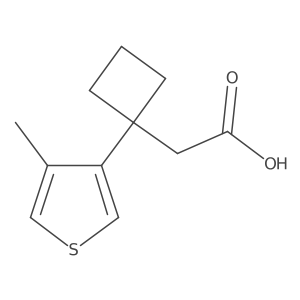 2-[1-(4-Methylthiophen-3-yl)cyclobutyl]acetic acid结构式
