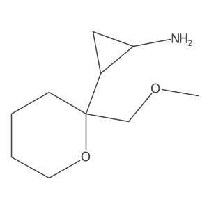 2-[2-(Methoxymethyl)oxan-2-yl]cyclopropan-1-amine结构式