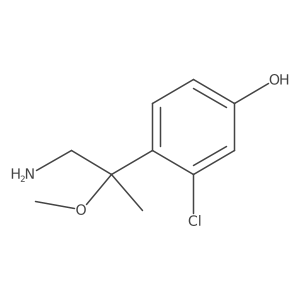 4-(1-Amino-2-methoxypropan-2-yl)-3-chlorophenol结构式