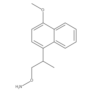 O-[2-(4-methoxynaphthalen-1-yl)propyl]hydroxylamine结构式